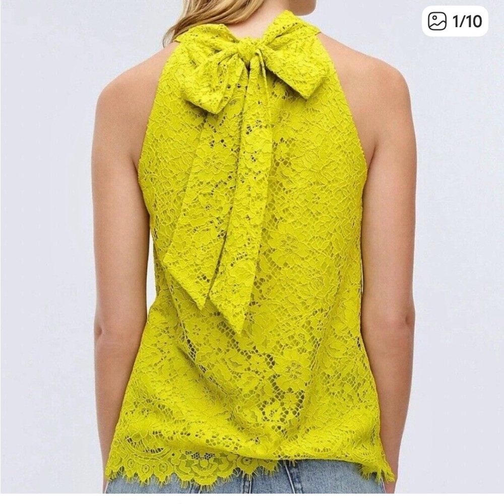 J. Crew lace tie back top